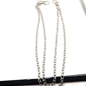 Double Layer  Pants Or Wallet Chain 19" Silver Tone